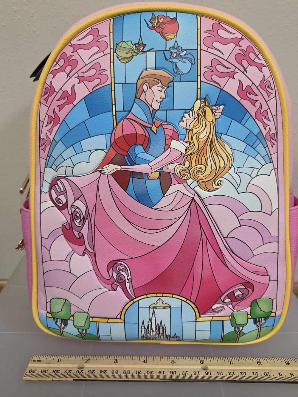 Loungefly Disney Sleeping Beauty Princess Aurora Stained Glass Mini Backpack